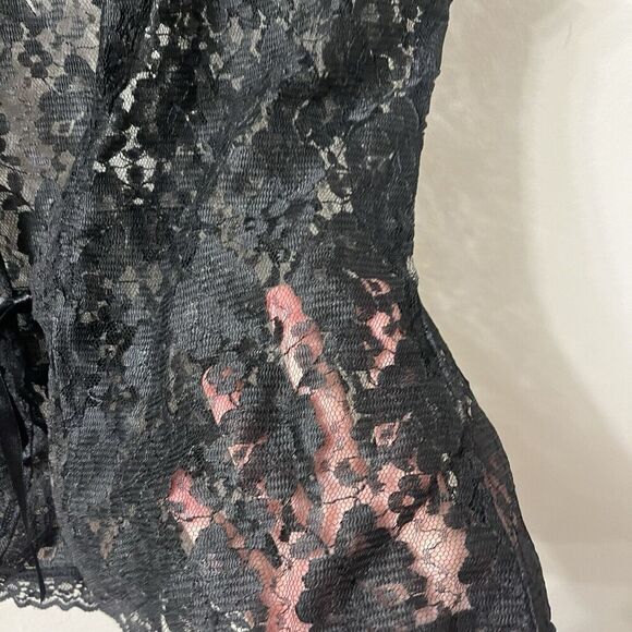 Old Navy Lace Bolero Jacket Women M Short Sleeve Shrug Cardigan Fairy Witchy Y2K - Picture 4 of 6